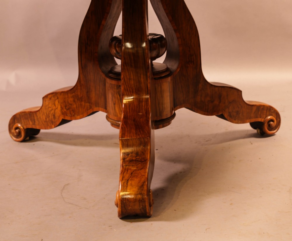 A Stunning Quality Victorian Burr Walnut Centre Table Exhibition quality View X