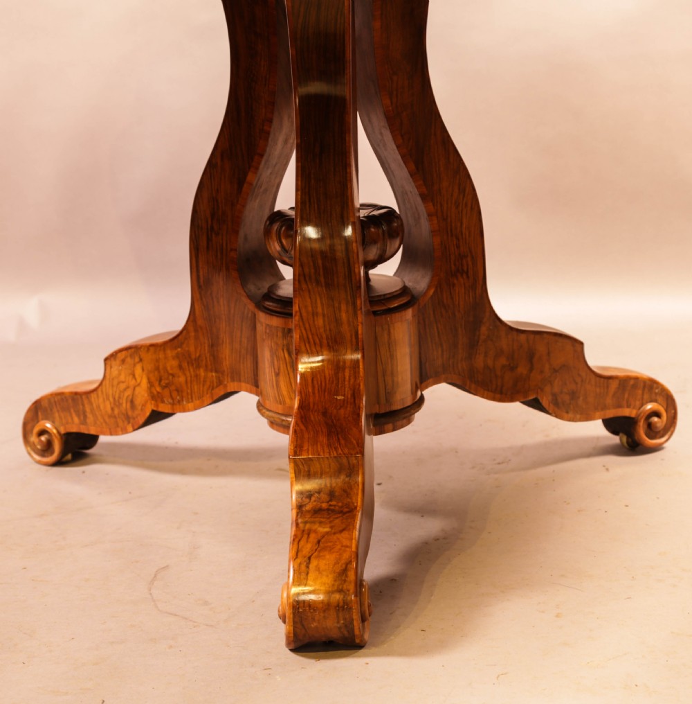 A Stunning Quality Victorian Burr Walnut Centre Table Exhibition quality View XI