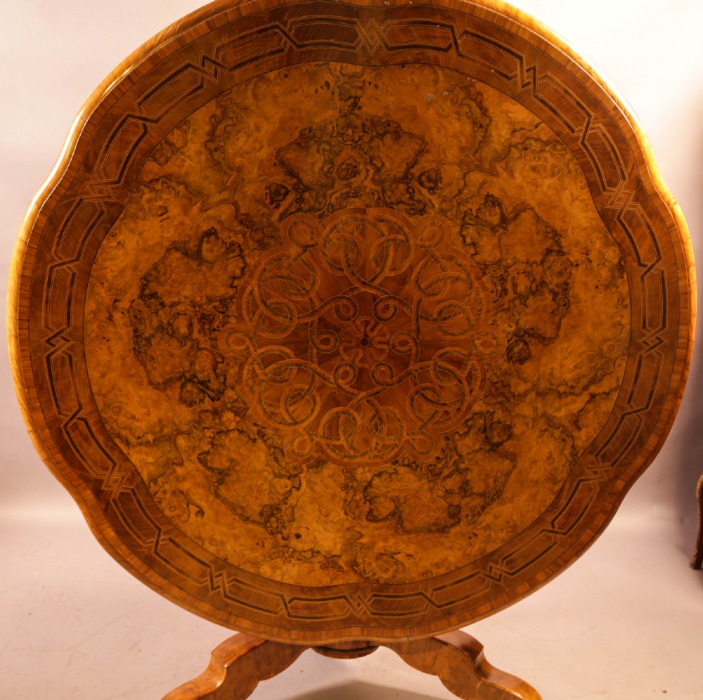 A Stunning Quality Victorian Burr Walnut Centre Table Exhibition quality View XIV
