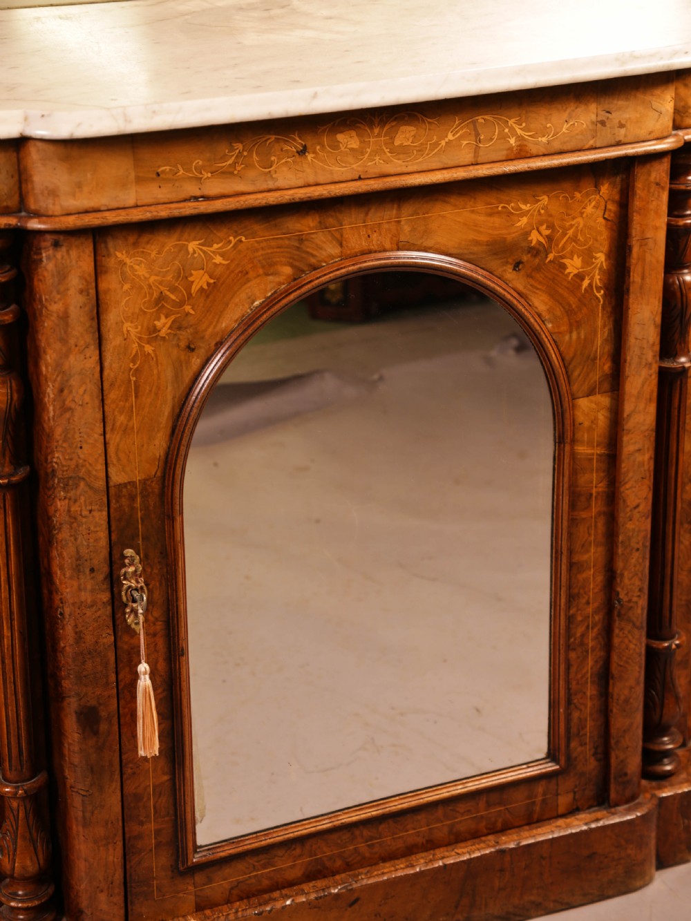 A Good Quality Victorian Burr Walnut Chiffonier View IV