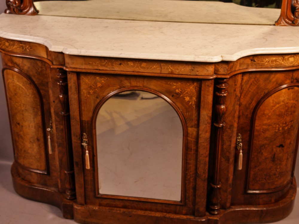 A Good Quality Victorian Burr Walnut Chiffonier View VII