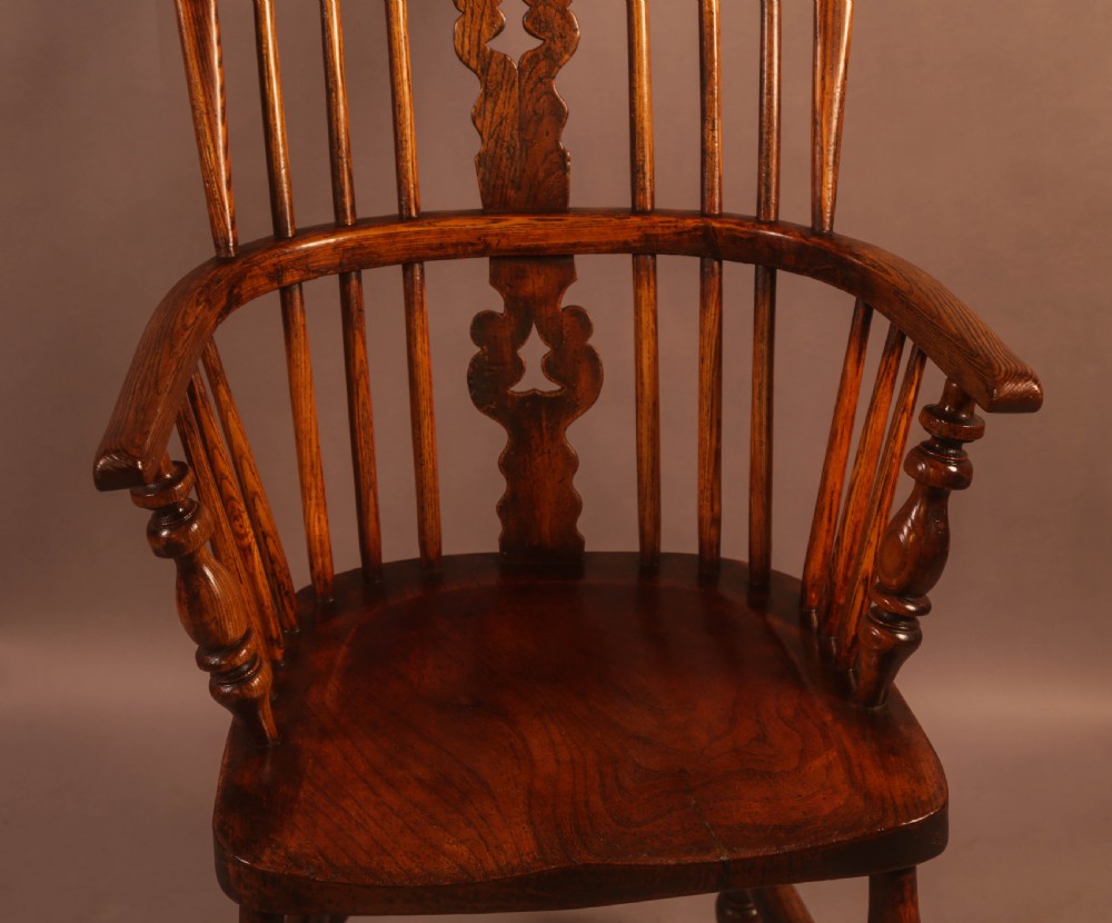 An Ash and Elm High Windsor Chair Allsop Worksop Maker  View IV
