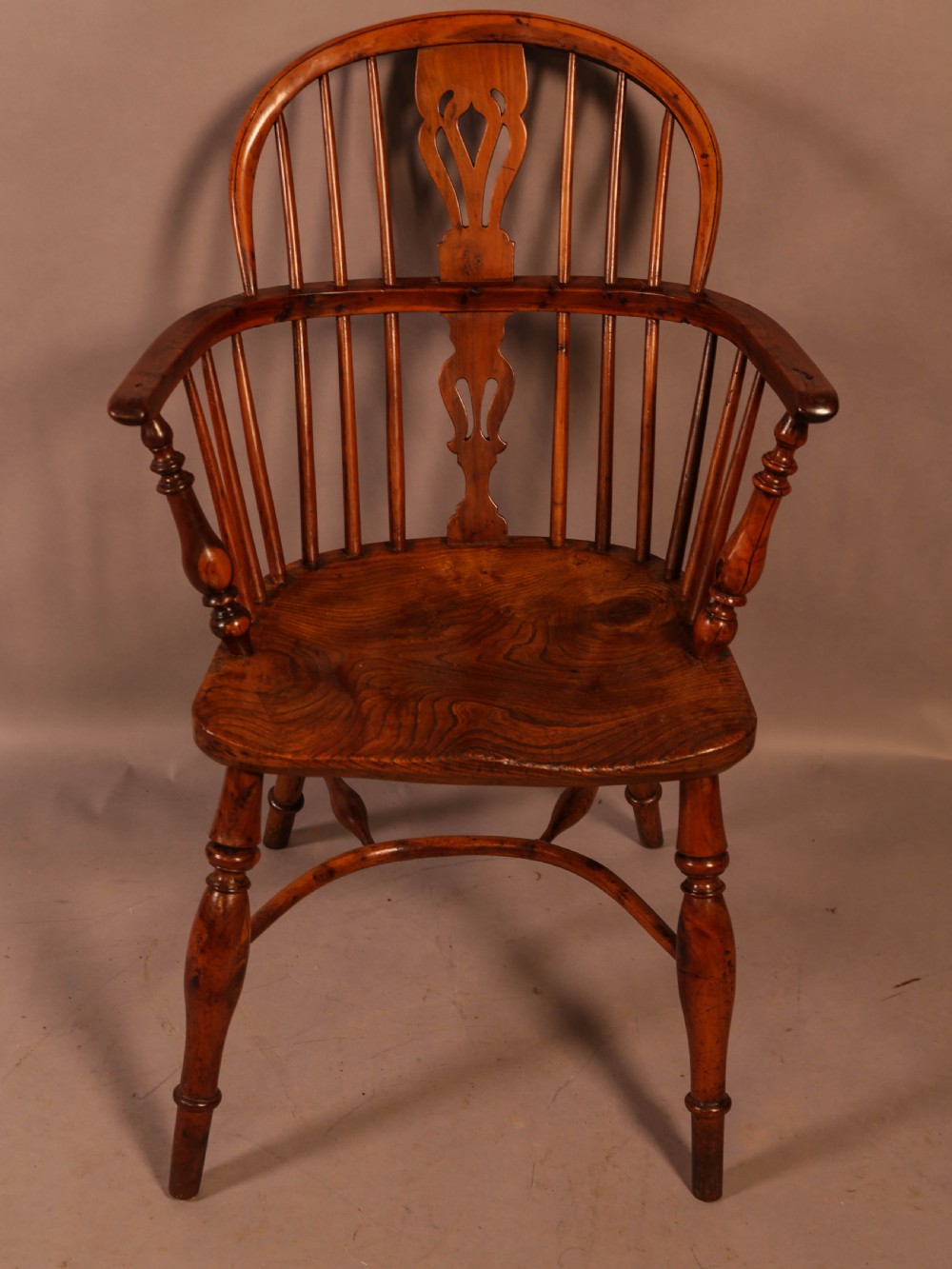 A Yew Wood low Windsor Chair Rockley Maker View II