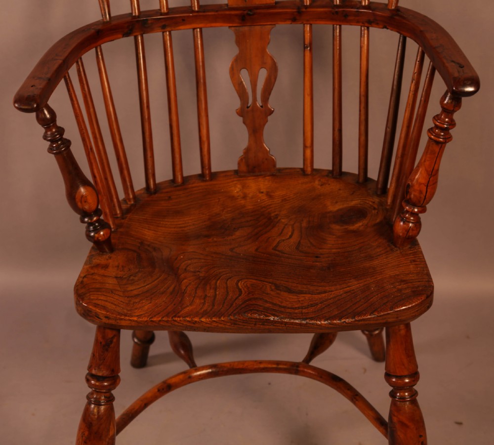 A Yew Wood low Windsor Chair Rockley Maker View V
