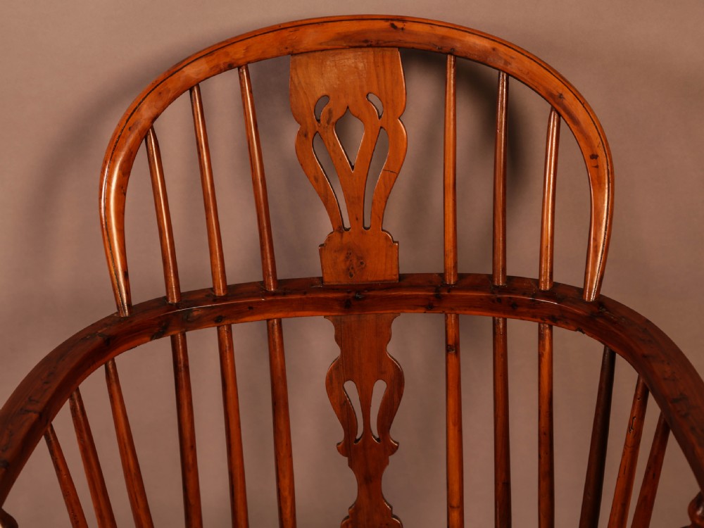 A Yew Wood low Windsor Chair Rockley Maker View X