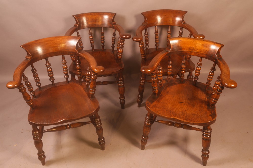 A Set of 8 Captains Chairs Ash and Elm View II