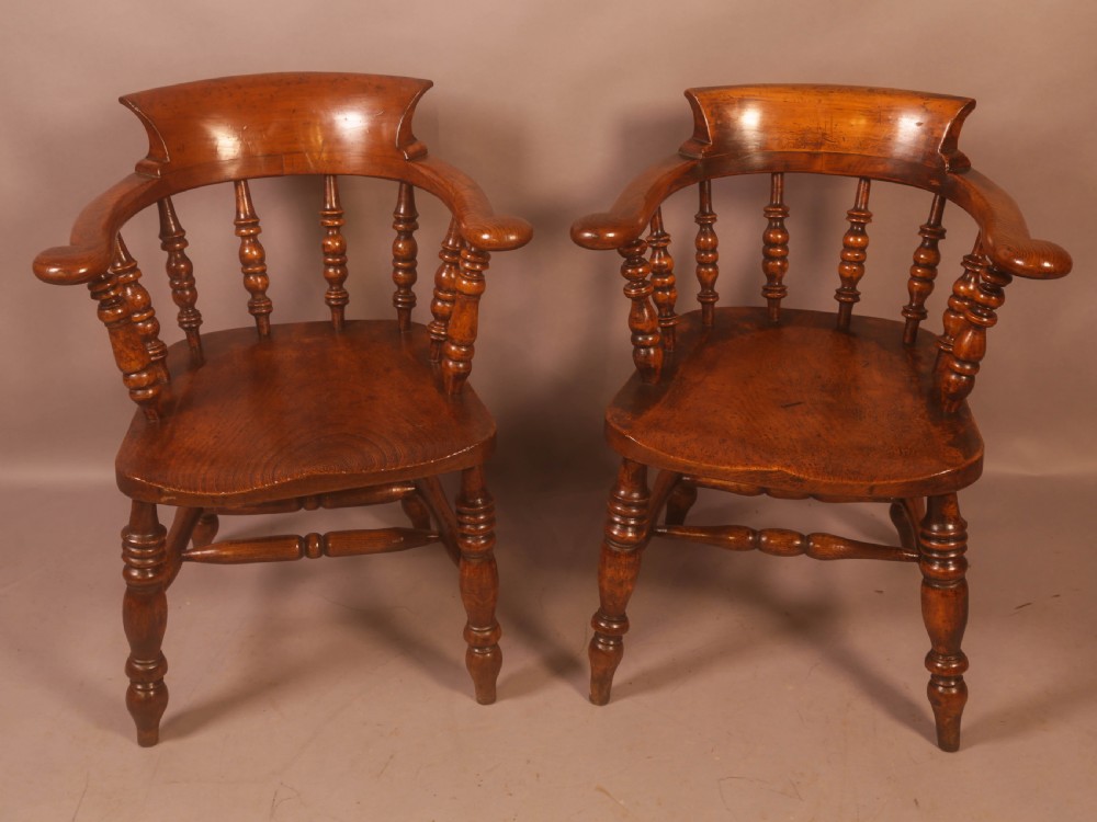 A Set of 8 Captains Chairs Ash and Elm View III