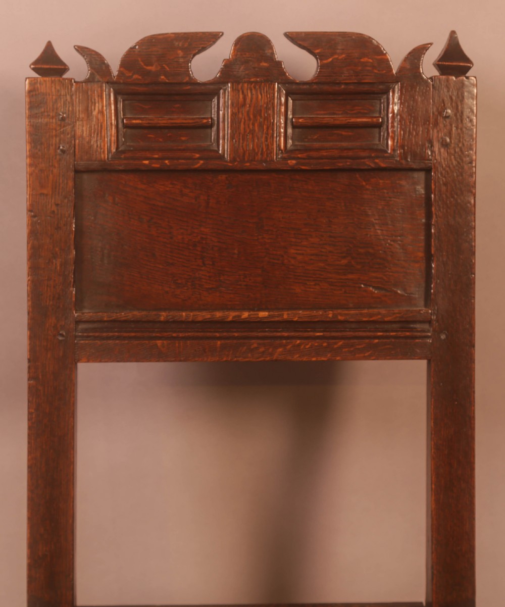 A 17th century Oak Back Stool View IV