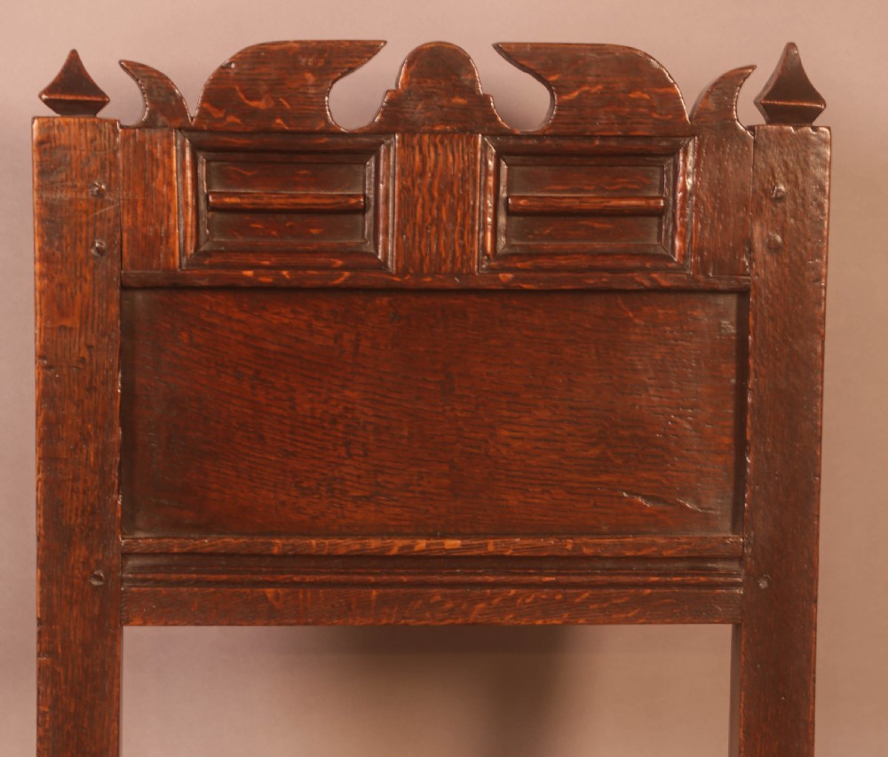 A 17th century Oak Back Stool View VI