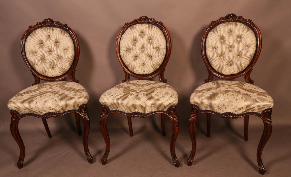 A Fantastic Set of 6 Victorian Walnut Dining chairs View V