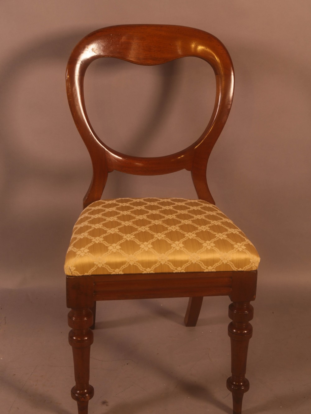 A Set of 10 Victorian Mahogany Balloon Back Dining chairs View VI