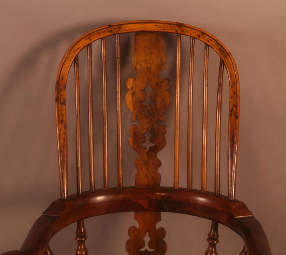 A Very Good 19th century Broad Arm Yew Windsor Chair View V