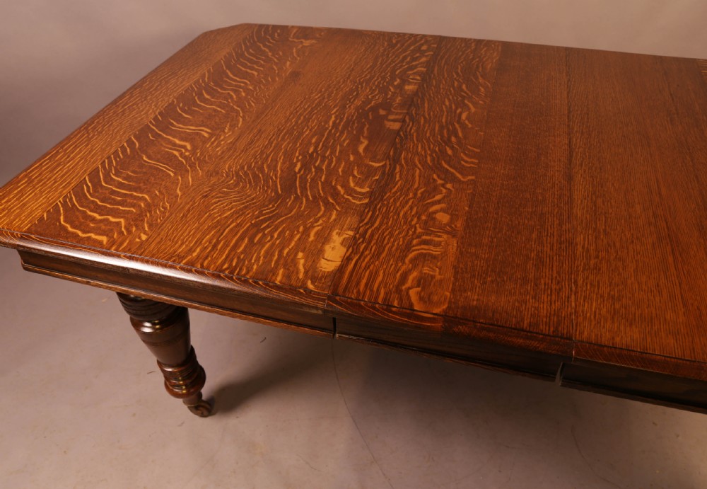 Oak Extending Dining Table 2 leaves View III
