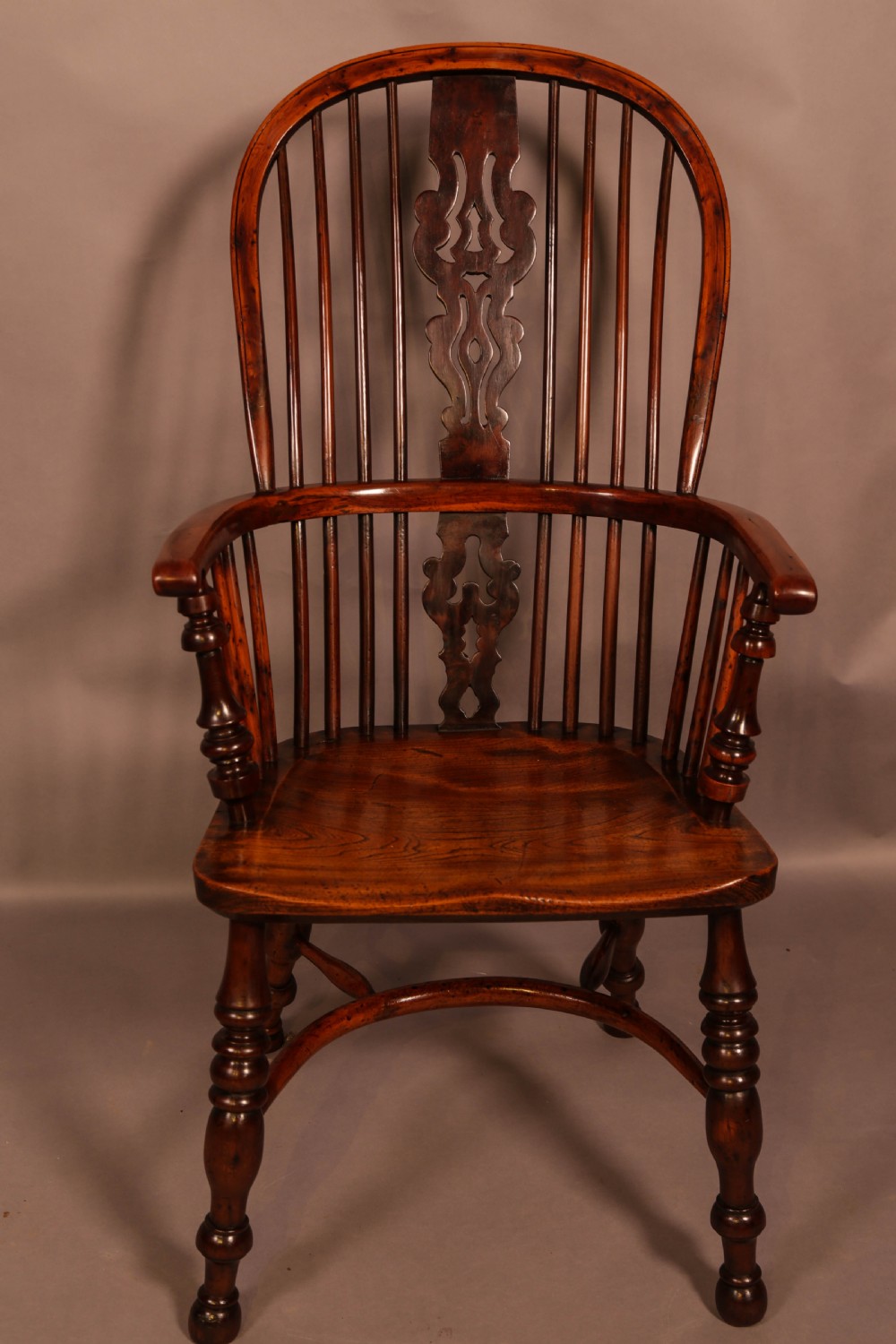 Superb Yew Wood Windsor High Back Chair Gabbitas worksop View II