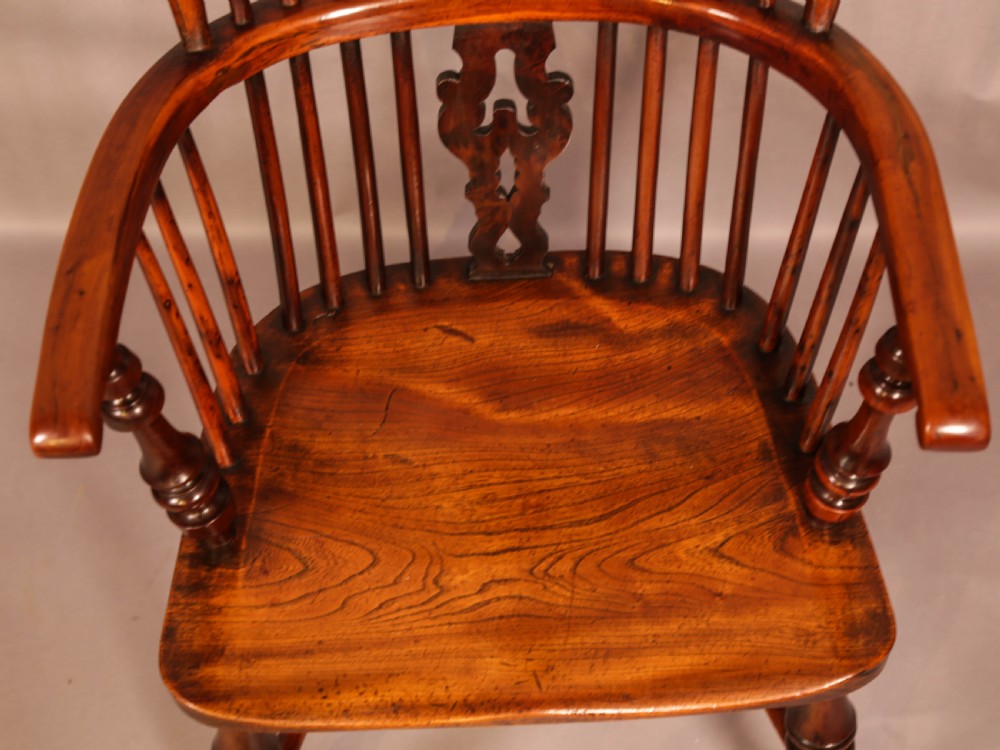 Superb Yew Wood Windsor High Back Chair Gabbitas worksop View XIII