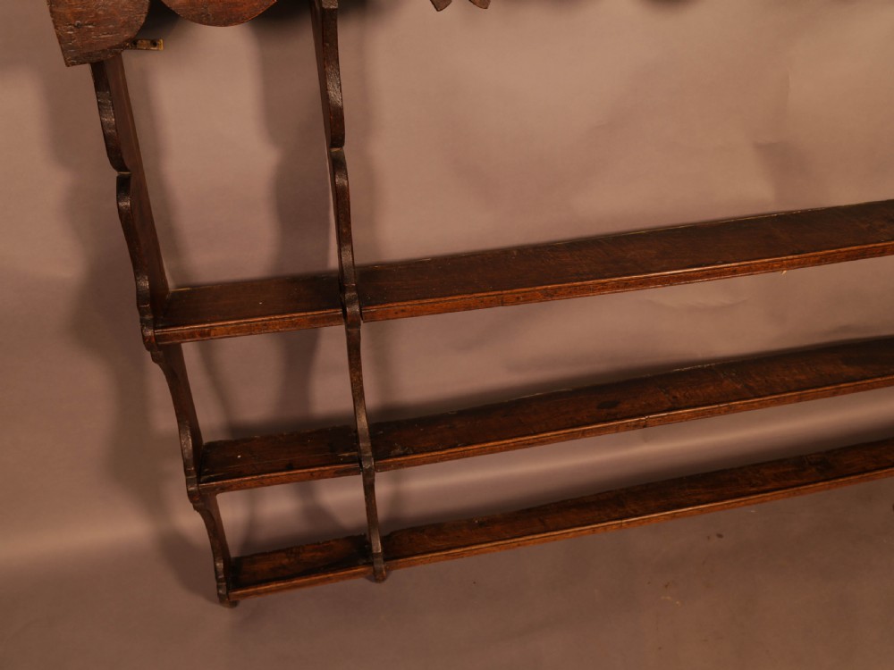 A Large 18th century Plate Rack in Oak View III