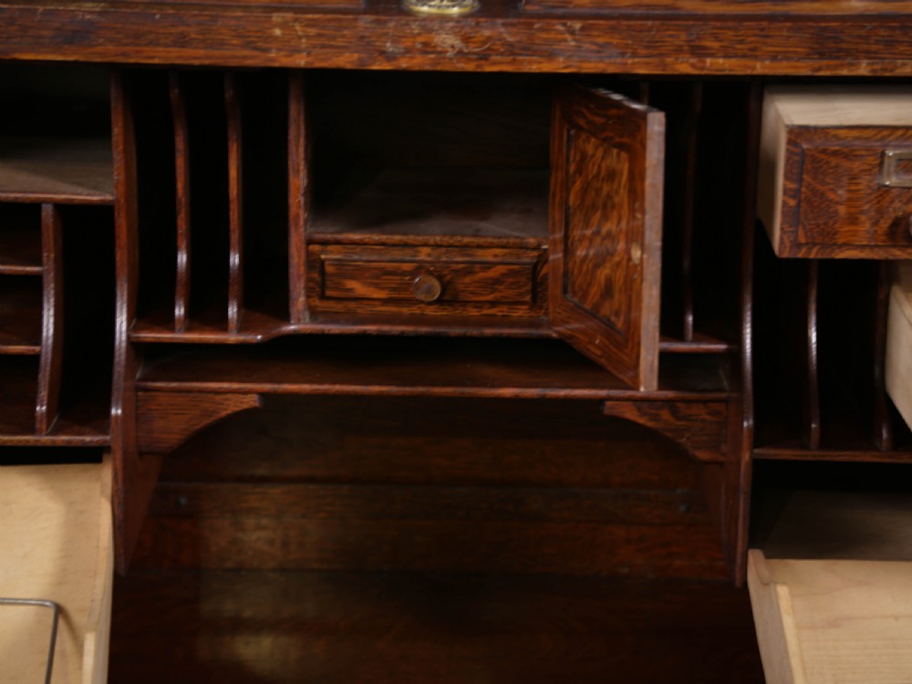 A good Oak Roll Top Desk by Maples London View IX