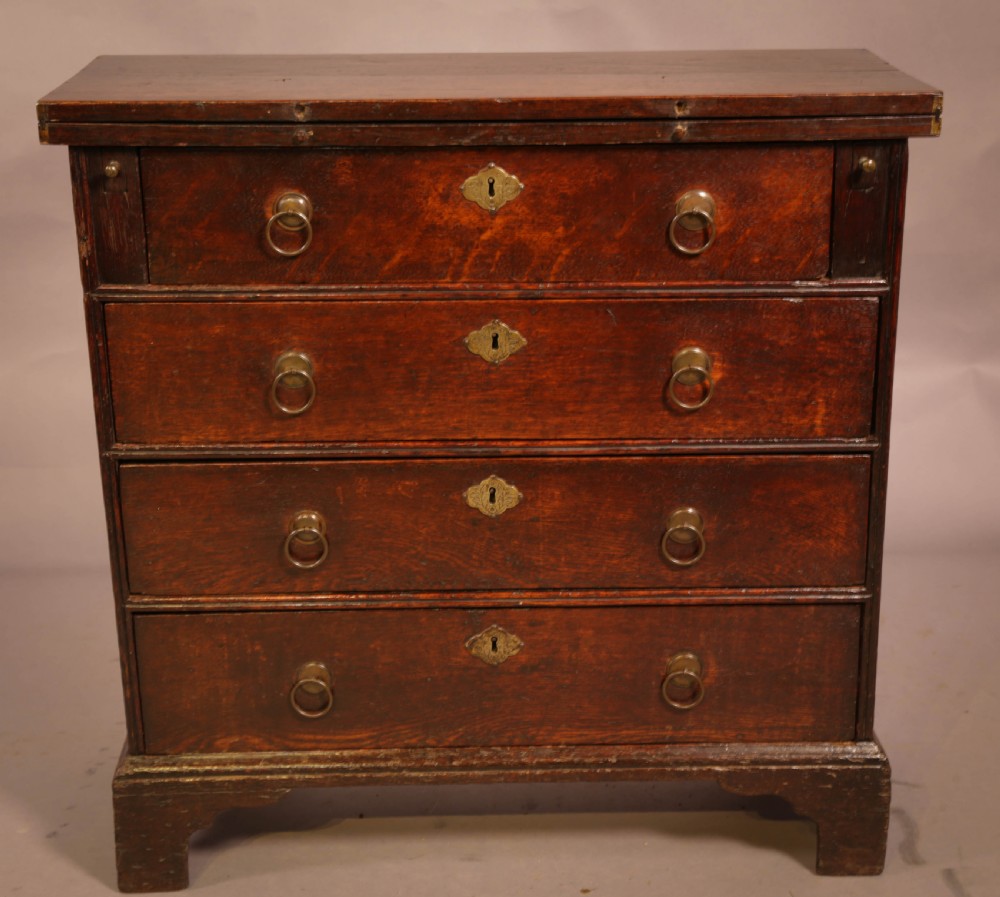 A Rare Small 18th century Batchelors Chest in Oak