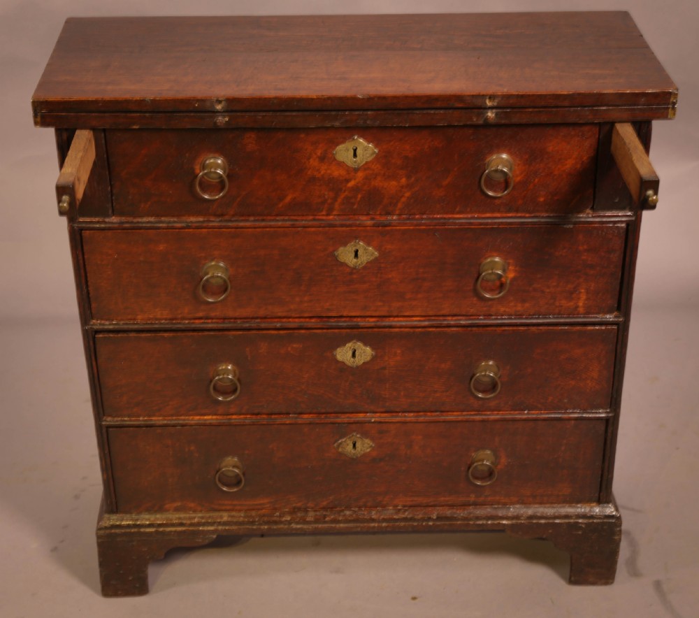 A Rare Small 18th century Batchelors Chest in Oak View II