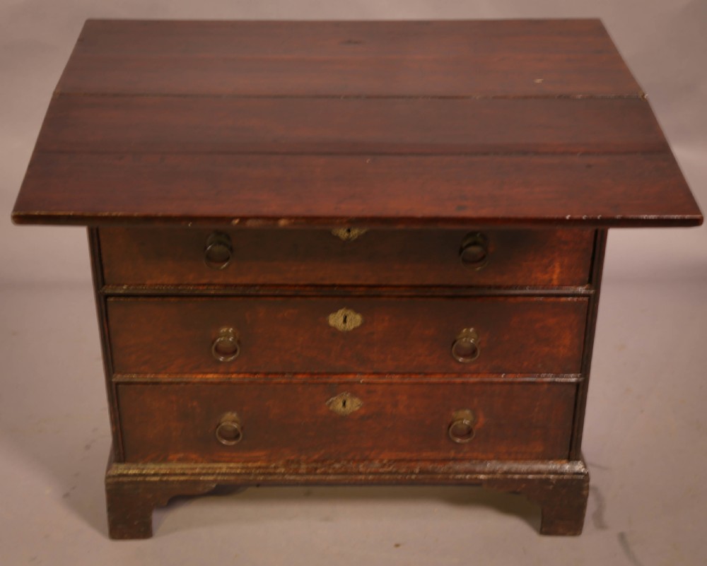 A Rare Small 18th century Batchelors Chest in Oak View III