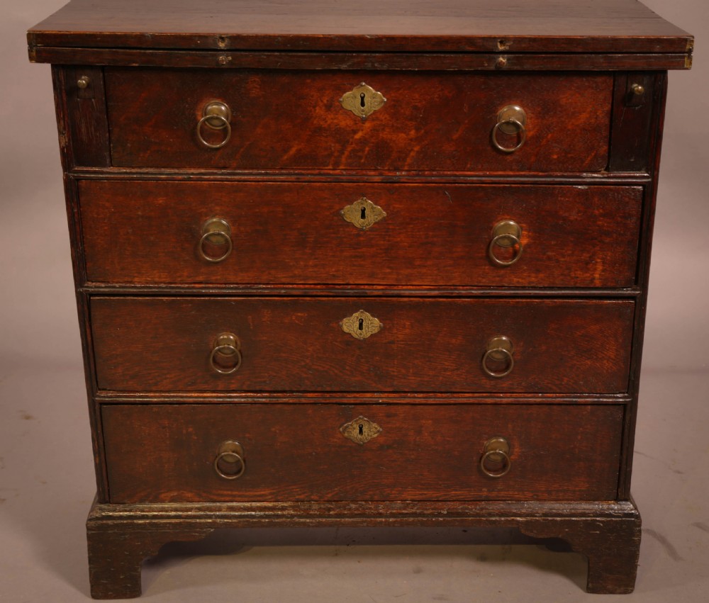 A Rare Small 18th century Batchelors Chest in Oak View XI