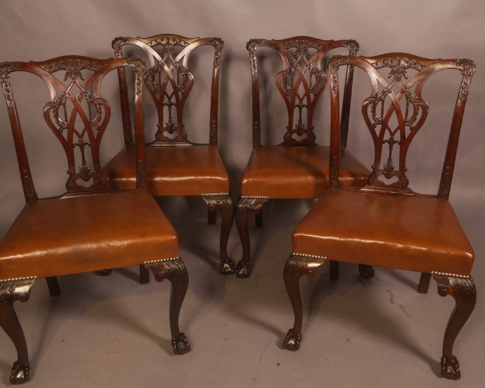 A Rare set of 12 Victorian Chippendale Dining Chairs Marsh Jones and Cribb View VI