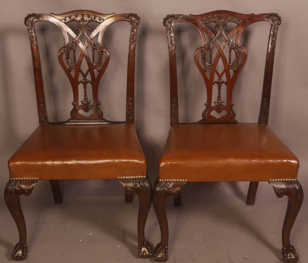 A Rare set of 12 Victorian Chippendale Dining Chairs Marsh Jones and Cribb View VII