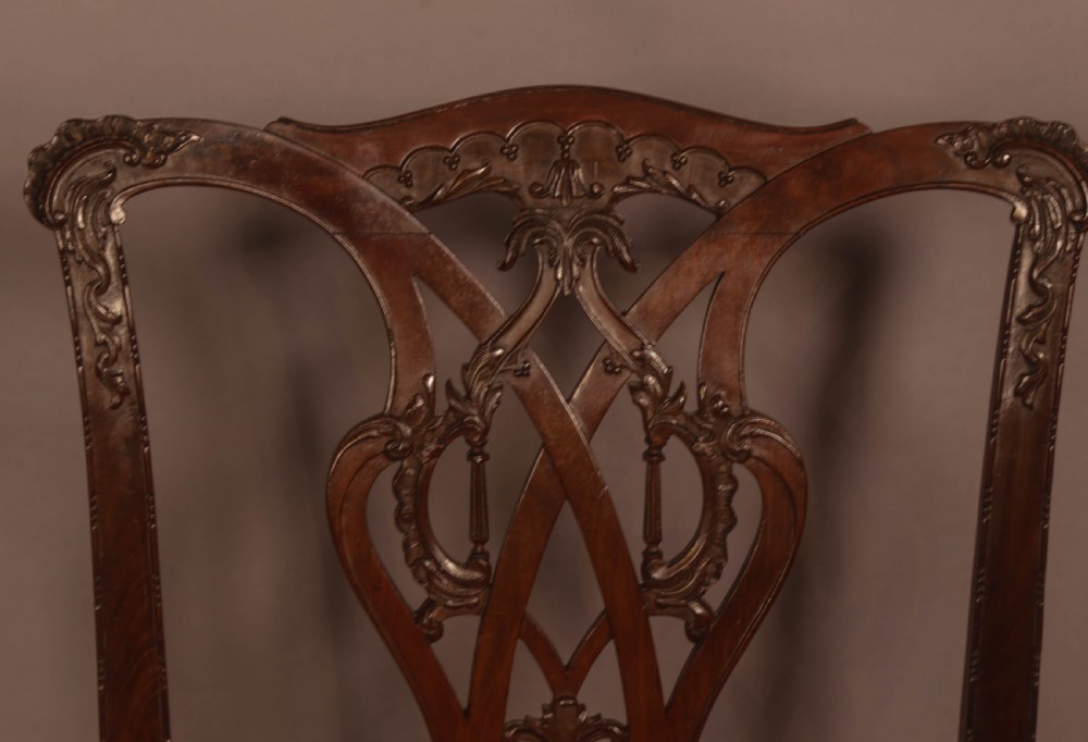 A Rare set of 12 Victorian Chippendale Dining Chairs Marsh Jones and Cribb View XIII