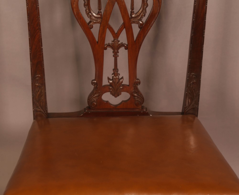 A Rare set of 12 Victorian Chippendale Dining Chairs Marsh Jones and Cribb View XIV