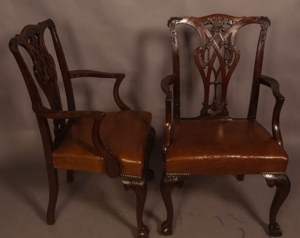 A Rare set of 12 Victorian Chippendale Dining Chairs Marsh Jones and Cribb View XXI
