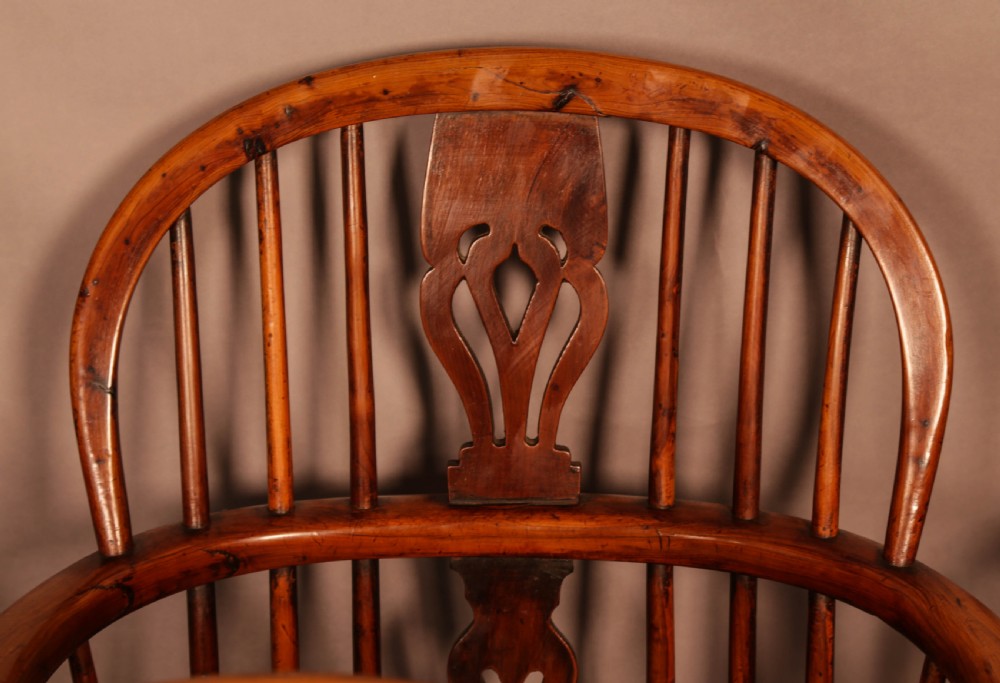 A Rare set of 8 Yew Wood Windsor Chairs Rockley Maker View XIII