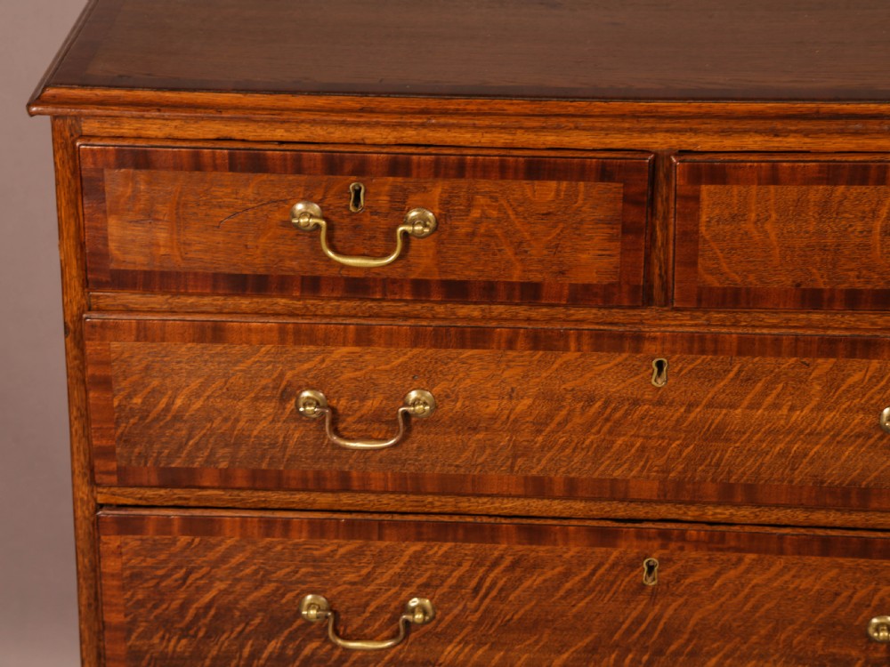 A Georgian Oak Chest of Drawers c 1780 View III