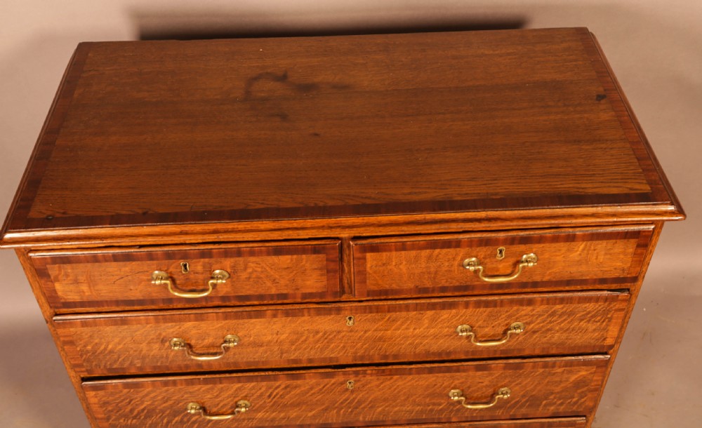A Georgian Oak Chest of Drawers c 1780 View IV