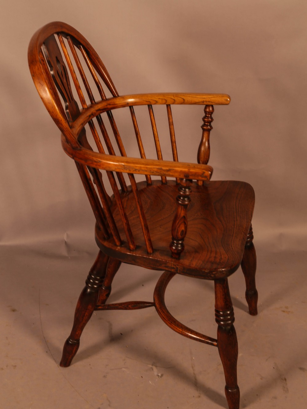 An Ash and Elm Low Back Windsor Chair Rockley View II