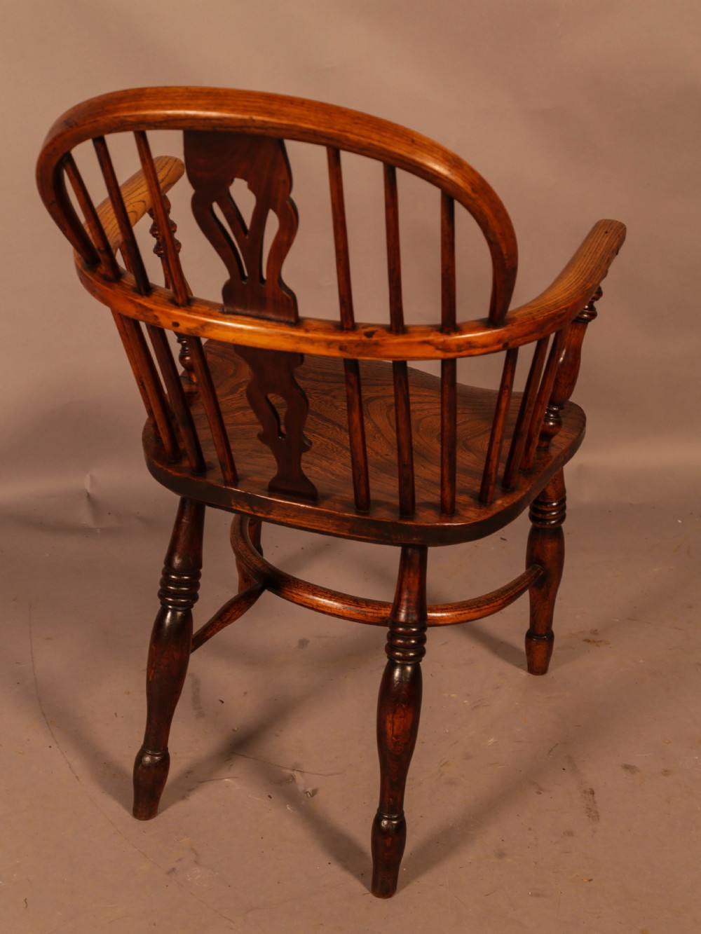 An Ash and Elm Low Back Windsor Chair Rockley View III