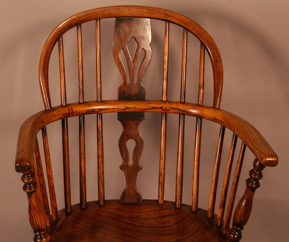 An Ash and Elm Low Back Windsor Chair Rockley View IV