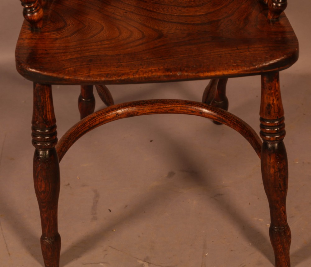 An Ash and Elm Low Back Windsor Chair Rockley View V