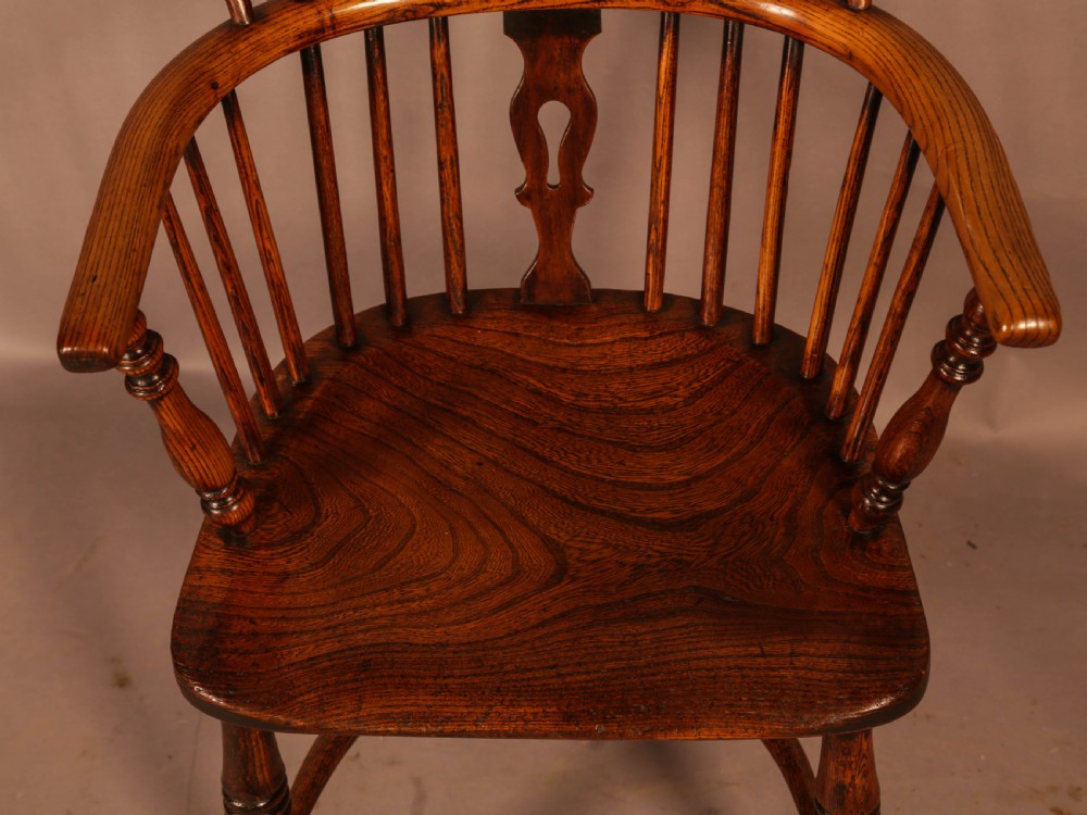 An Ash and Elm Low Back Windsor Chair Rockley View VIII