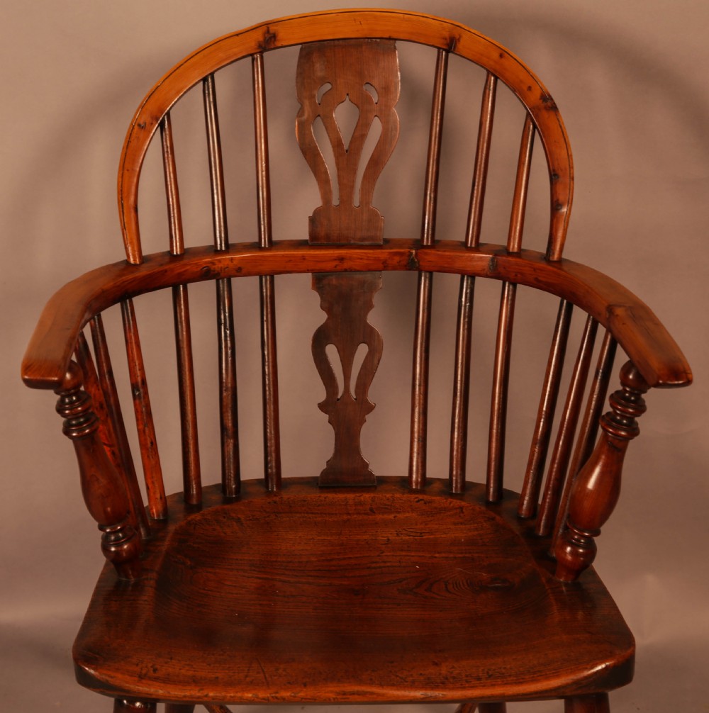 A Yew Wood Low Back Windsor chair Rockley Maker View IV