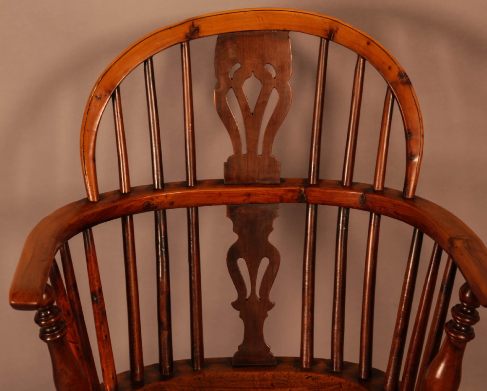 A Yew Wood Low Back Windsor chair Rockley Maker View V