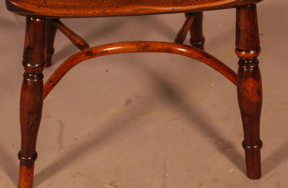 A Yew Wood Low Back Windsor chair Rockley Maker View X