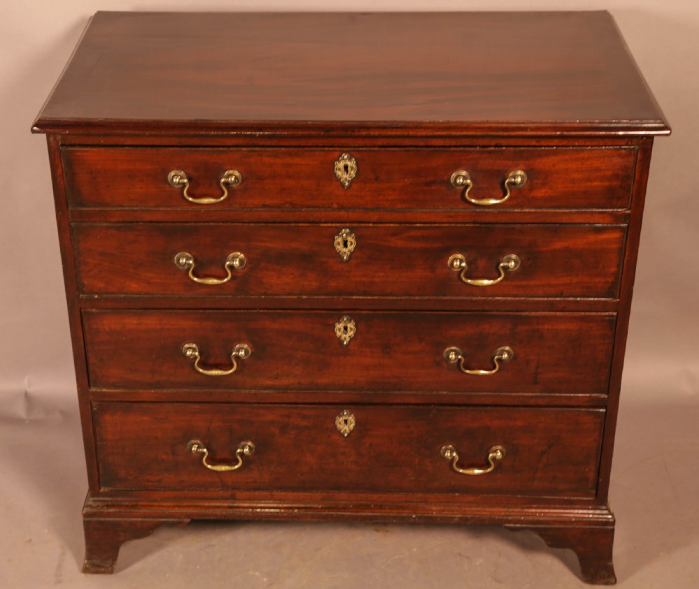 A Georgian Mahogany Chest of Drawers original brasswork c 1780 View II