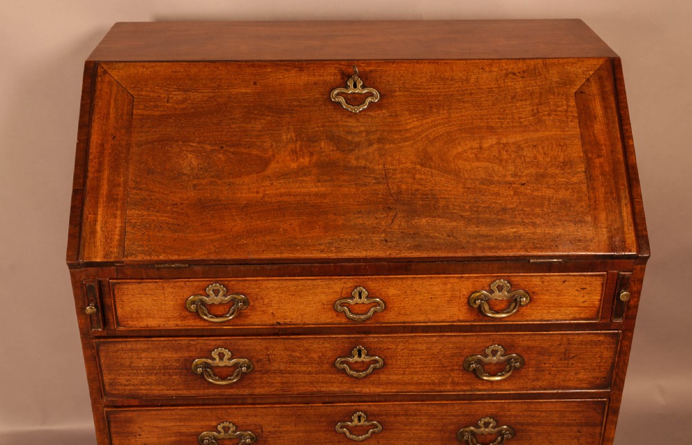 A Very good Georgian 3 foot Mahogany Bureau View IX