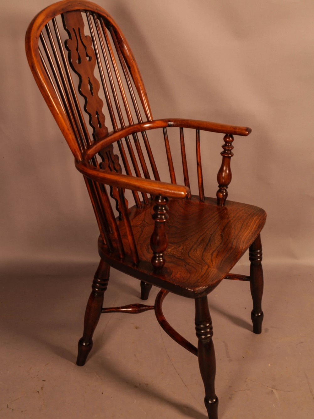 A Yew Wood Windsor Chair by Benjamin Gilling