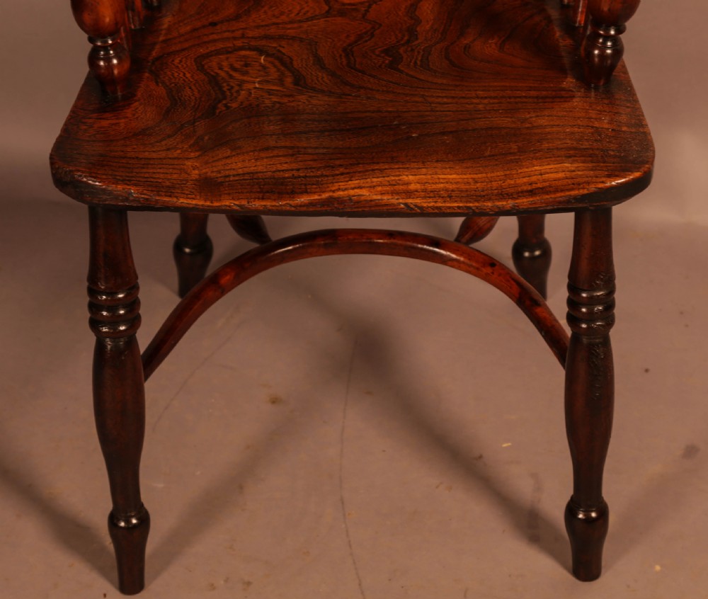 A Yew Wood Windsor Chair by Benjamin Gilling View V