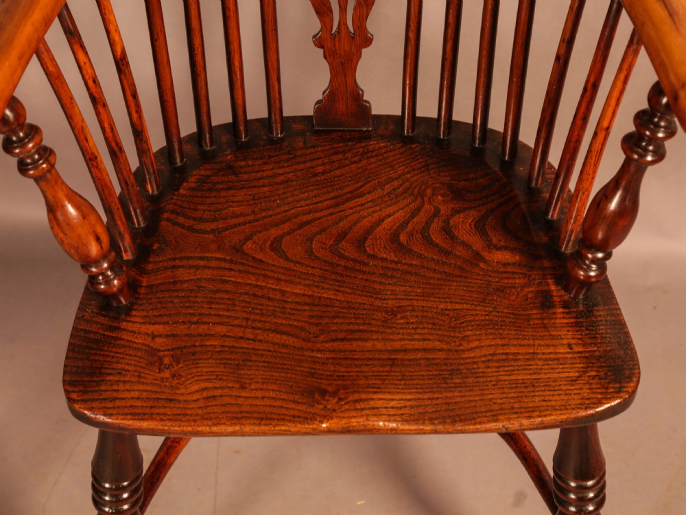 A Good Yew Wood High Back Windsor Chair Rockley Maker View V