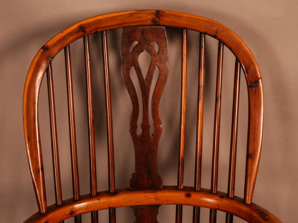 A Good Yew Wood High Back Windsor Chair Rockley Maker View VIII