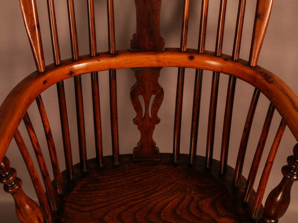 A Good Yew Wood High Back Windsor Chair Rockley Maker View IX