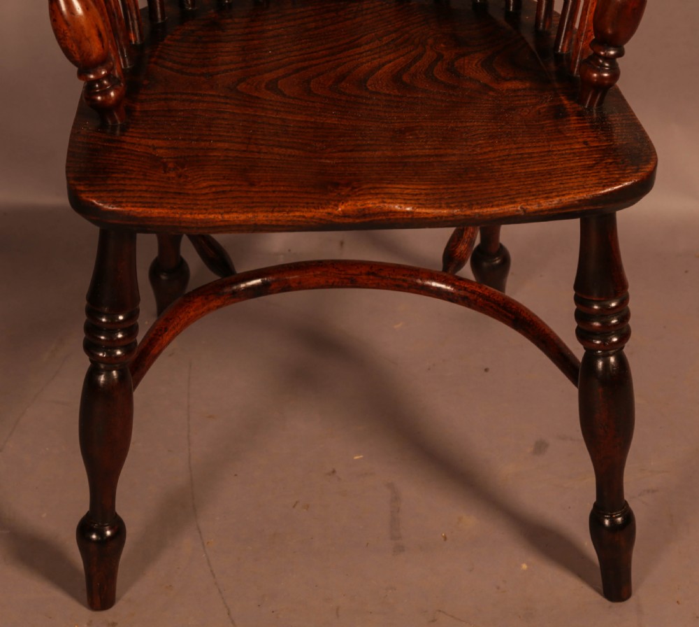 A Good Yew Wood High Back Windsor Chair Rockley Maker View X
