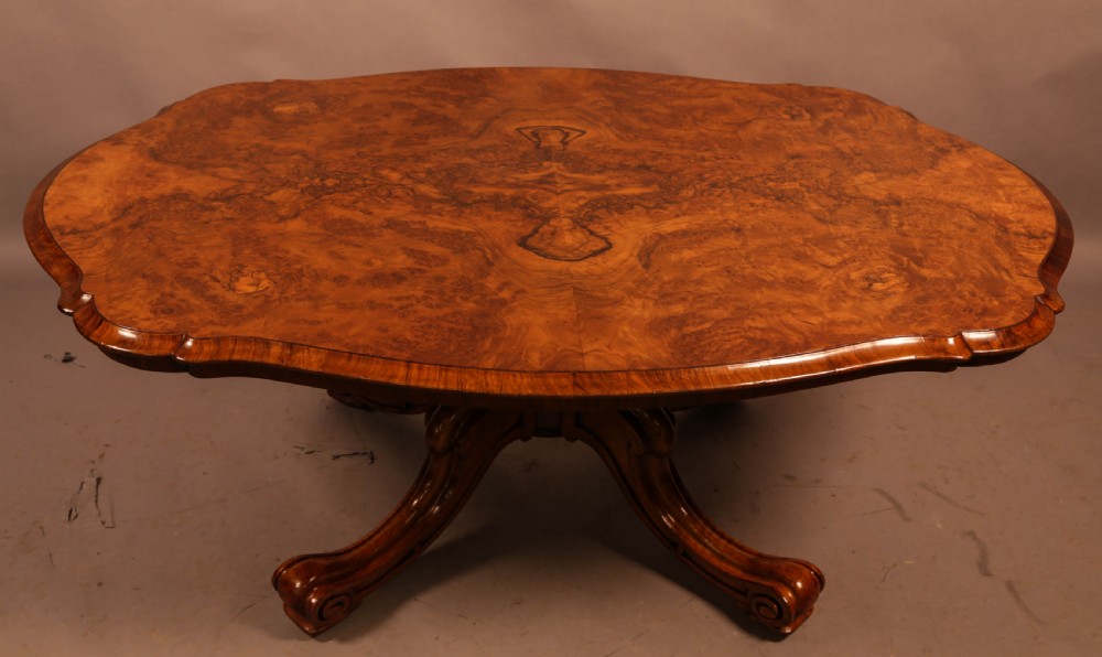 A Victorian Coffee Table in Burr Walnut View III